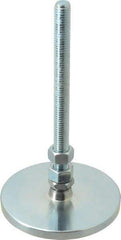 Gibraltar - 1/2-13 Bolt Thread, Studded Pivotal Stud Mount Leveling Pad & Mount - 3,500 Max Lb Capacity, 4" Base Diam - USA Tool & Supply