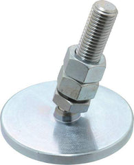 Gibraltar - 3/4-10 Bolt Thread, Studded Pivotal Stud Mount Leveling Pad & Mount - 6,000 Max Lb Capacity, 4" Base Diam - USA Tool & Supply