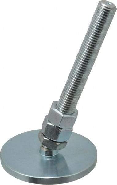 Gibraltar - 3/4-10 Bolt Thread, Studded Pivotal Stud Mount Leveling Pad & Mount - 6,000 Max Lb Capacity, 4" Base Diam - USA Tool & Supply