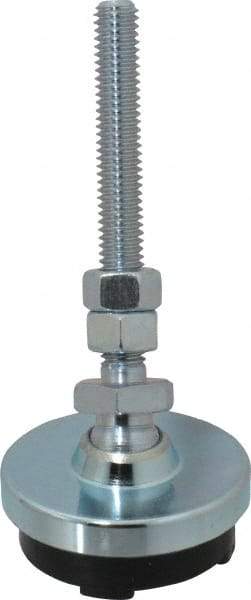 Gibraltar - 3/8-16 Bolt Thread, Studded Pivotal Stud Mount Leveling Pad & Mount - 1,500 Max Lb Capacity, 2" Base Diam - USA Tool & Supply