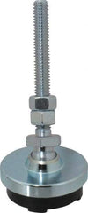 Gibraltar - 3/8-16 Bolt Thread, Studded Pivotal Stud Mount Leveling Pad & Mount - 1,500 Max Lb Capacity, 2" Base Diam - USA Tool & Supply