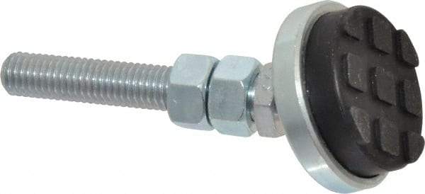 Gibraltar - 1/2-13 Bolt Thread, Studded Pivotal Stud Mount Leveling Pad & Mount - 3,000 Max Lb Capacity, 2" Base Diam - USA Tool & Supply