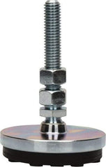 Gibraltar - 1/2-13 Bolt Thread, Studded Pivotal Stud Mount Leveling Pad & Mount - 3,000 Max Lb Capacity, 3" Base Diam - USA Tool & Supply