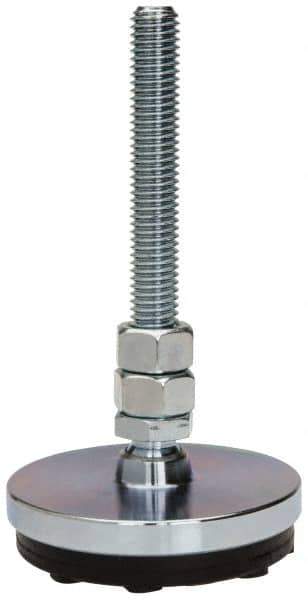 Gibraltar - 1/2-13 Bolt Thread, Studded Pivotal Stud Mount Leveling Pad & Mount - 3,000 Max Lb Capacity, 3" Base Diam - USA Tool & Supply