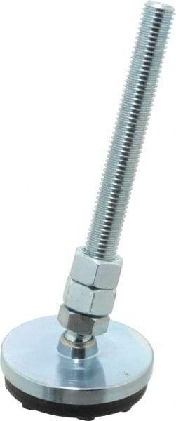Gibraltar - 5/8-11 Bolt Thread, Studded Pivotal Stud Mount Leveling Pad & Mount - 4,500 Max Lb Capacity, 3" Base Diam - USA Tool & Supply