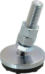 Gibraltar - 3/4-10 Bolt Thread, Studded Pivotal Stud Mount Leveling Pad & Mount - 5,500 Max Lb Capacity, 3" Base Diam - USA Tool & Supply