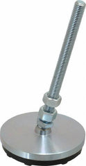 Gibraltar - 1/2-13 Bolt Thread, Studded Pivotal Stud Mount Leveling Pad & Mount - 3,000 Max Lb Capacity, 4" Base Diam - USA Tool & Supply