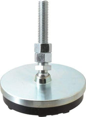 Gibraltar - 1/2-13 Bolt Thread, Studded Pivotal Stud Mount Leveling Pad & Mount - 3,500 Max Lb Capacity, 4" Base Diam - USA Tool & Supply