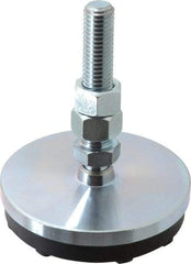 Gibraltar - 5/8-11 Bolt Thread, Studded Pivotal Stud Mount Leveling Pad & Mount - 5,000 Max Lb Capacity, 4" Base Diam - USA Tool & Supply