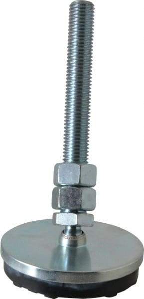 Gibraltar - 3/4-10 Bolt Thread, Studded Pivotal Stud Mount Leveling Pad & Mount - 6,000 Max Lb Capacity, 4" Base Diam - USA Tool & Supply