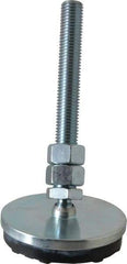 Gibraltar - 3/4-10 Bolt Thread, Studded Pivotal Stud Mount Leveling Pad & Mount - 6,000 Max Lb Capacity, 4" Base Diam - USA Tool & Supply