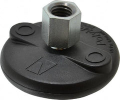 Gibraltar - 5000 Lb Capacity, 5/8-11 Thread, 1-5/8" OAL, Steel Stud, Tapped Pivotal Socket Mount Leveling Mount - Material Grade 1214, 3" Base Diam, Steel Pad - USA Tool & Supply