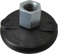 Gibraltar - 5000 Lb Capacity, 3/4-10 Thread, 1-5/8" OAL, Steel Stud, Tapped Pivotal Socket Mount Leveling Mount - Material Grade 1214, 3" Base Diam, Steel Pad - USA Tool & Supply