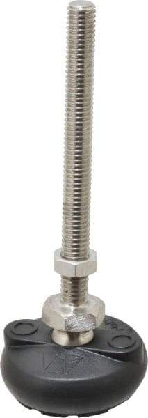 Gibraltar - 3/8-16 Bolt Thread, Studded Pivotal Stud Mount Leveling Pad & Mount - 4,000 Max Lb Capacity, 2" Base Diam - USA Tool & Supply
