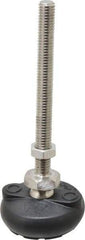 Gibraltar - 3/8-16 Bolt Thread, Studded Pivotal Stud Mount Leveling Pad & Mount - 4,000 Max Lb Capacity, 2" Base Diam - USA Tool & Supply