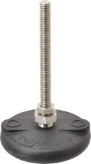 Gibraltar - 3/8-16 Bolt Thread, Studded Pivotal Stud Mount Leveling Pad & Mount - 5,000 Max Lb Capacity, 3" Base Diam - USA Tool & Supply
