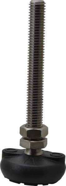 Gibraltar - 1/2-13 Bolt Thread, Studded Pivotal Stud Mount Leveling Pad & Mount - 4,000 Max Lb Capacity, 2" Base Diam - USA Tool & Supply