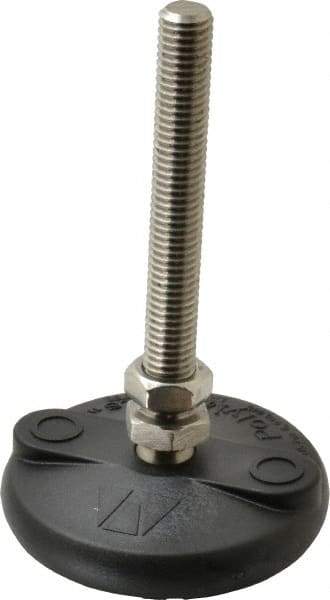 Gibraltar - 1/2-13 Bolt Thread, Studded Pivotal Stud Mount Leveling Pad & Mount - 5,000 Max Lb Capacity, 3" Base Diam - USA Tool & Supply