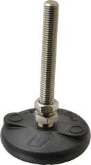 Gibraltar - 1/2-13 Bolt Thread, Studded Pivotal Stud Mount Leveling Pad & Mount - 5,000 Max Lb Capacity, 3" Base Diam - USA Tool & Supply