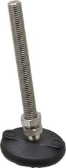 Gibraltar - 5/8-11 Bolt Thread, Studded Pivotal Stud Mount Leveling Pad & Mount - 5,000 Max Lb Capacity, 3" Base Diam - USA Tool & Supply
