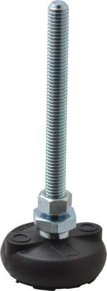 Gibraltar - 3/8-16 Bolt Thread, Studded Pivotal Stud Mount Leveling Pad & Mount - 4,000 Max Lb Capacity, 2" Base Diam - USA Tool & Supply