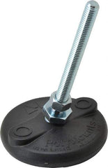 Gibraltar - 3/8-16 Bolt Thread, Studded Pivotal Stud Mount Leveling Pad & Mount - 5,000 Max Lb Capacity, 3" Base Diam - USA Tool & Supply