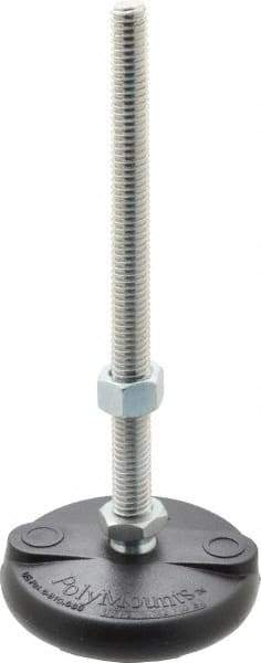 Gibraltar - 1/2-13 Bolt Thread, Studded Pivotal Stud Mount Leveling Pad & Mount - 5,000 Max Lb Capacity, 3" Base Diam - USA Tool & Supply