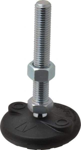 Gibraltar - 5/8-11 Bolt Thread, Studded Pivotal Stud Mount Leveling Pad & Mount - 5,000 Max Lb Capacity, 3" Base Diam - USA Tool & Supply