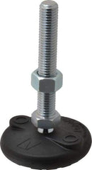 Gibraltar - 5/8-11 Bolt Thread, Studded Pivotal Stud Mount Leveling Pad & Mount - 5,000 Max Lb Capacity, 3" Base Diam - USA Tool & Supply