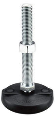 Gibraltar - 1-8 Bolt Thread, Studded Pivotal Stud Mount Leveling Pad & Mount - 10,000 Max Lb Capacity, 5" Base Diam - USA Tool & Supply