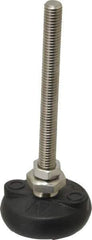Gibraltar - 3/8-16 Bolt Thread, Studded Pivotal Stud Mount Leveling Pad & Mount - 4,000 Max Lb Capacity, 2" Base Diam - USA Tool & Supply