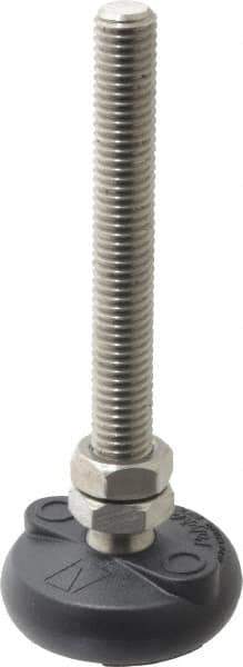 Gibraltar - 1/2-13 Bolt Thread, Studded Pivotal Stud Mount Leveling Pad & Mount - 4,000 Max Lb Capacity, 2" Base Diam - USA Tool & Supply