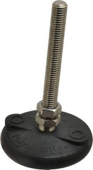 Gibraltar - 1/2-13 Bolt Thread, Studded Pivotal Stud Mount Leveling Pad & Mount - 5,000 Max Lb Capacity, 3" Base Diam - USA Tool & Supply