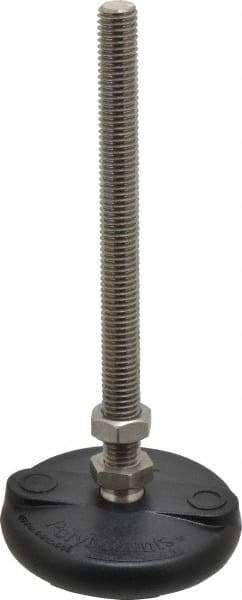 Gibraltar - 1/2-13 Bolt Thread, Studded Pivotal Stud Mount Leveling Pad & Mount - 5,000 Max Lb Capacity, 3" Base Diam - USA Tool & Supply