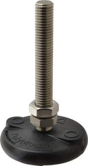 Gibraltar - 5/8-11 Bolt Thread, Studded Pivotal Stud Mount Leveling Pad & Mount - 5,000 Max Lb Capacity, 3" Base Diam - USA Tool & Supply