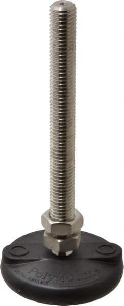 Gibraltar - 5/8-11 Bolt Thread, Studded Pivotal Stud Mount Leveling Pad & Mount - 5,000 Max Lb Capacity, 3" Base Diam - USA Tool & Supply