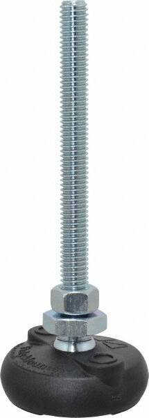 Gibraltar - 3/8-16 Bolt Thread, Studded Pivotal Stud Mount Leveling Pad & Mount - 4,000 Max Lb Capacity, 2" Base Diam - USA Tool & Supply