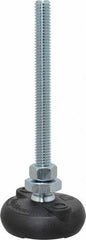 Gibraltar - 3/8-16 Bolt Thread, Studded Pivotal Stud Mount Leveling Pad & Mount - 4,000 Max Lb Capacity, 2" Base Diam - USA Tool & Supply