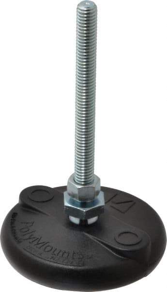 Gibraltar - 3/8-16 Bolt Thread, Studded Pivotal Stud Mount Leveling Pad & Mount - 5,000 Max Lb Capacity, 3" Base Diam - USA Tool & Supply