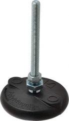 Gibraltar - 3/8-16 Bolt Thread, Studded Pivotal Stud Mount Leveling Pad & Mount - 5,000 Max Lb Capacity, 3" Base Diam - USA Tool & Supply