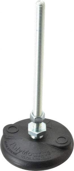 Gibraltar - 3/8-16 Bolt Thread, Studded Pivotal Stud Mount Leveling Pad & Mount - 5,000 Max Lb Capacity, 3" Base Diam - USA Tool & Supply