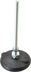 Gibraltar - 3/8-16 Bolt Thread, Studded Pivotal Stud Mount Leveling Pad & Mount - 5,000 Max Lb Capacity, 3" Base Diam - USA Tool & Supply
