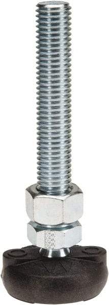 Gibraltar - 5/8-11 Bolt Thread, Studded Pivotal Stud Mount Leveling Pad & Mount - 4,000 Max Lb Capacity, 2" Base Diam - USA Tool & Supply