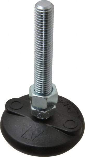Gibraltar - 5/8-11 Bolt Thread, Studded Pivotal Stud Mount Leveling Pad & Mount - 5,000 Max Lb Capacity, 3" Base Diam - USA Tool & Supply