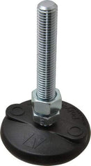 Gibraltar - 5/8-11 Bolt Thread, Studded Pivotal Stud Mount Leveling Pad & Mount - 5,000 Max Lb Capacity, 3" Base Diam - USA Tool & Supply