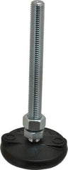 Gibraltar - 5/8-11 Bolt Thread, Studded Pivotal Stud Mount Leveling Pad & Mount - 5,000 Max Lb Capacity, 3" Base Diam - USA Tool & Supply