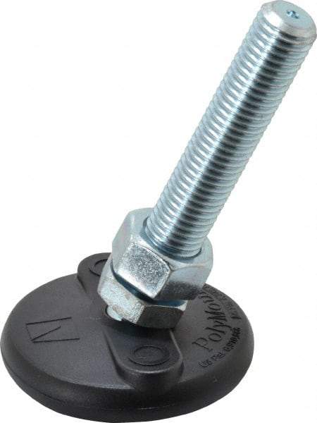 Gibraltar - 3/4-10 Bolt Thread, Studded Pivotal Stud Mount Leveling Pad & Mount - 5,000 Max Lb Capacity, 3" Base Diam - USA Tool & Supply