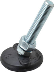 Gibraltar - 3/4-10 Bolt Thread, Studded Pivotal Stud Mount Leveling Pad & Mount - 5,000 Max Lb Capacity, 3" Base Diam - USA Tool & Supply