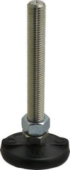Gibraltar - 3/4-10 Bolt Thread, 7" Long Studded Pivotal Stud Mount Leveling Pad & Mount - 5,000 Max Lb Capacity, 3" Base Diam - USA Tool & Supply