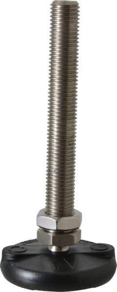 Gibraltar - M20 Bolt Thread, Studded Pivotal Stud Mount Leveling Pad & Mount - 2,270 Kg Capacity, 76mm Base Diam - USA Tool & Supply
